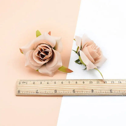 Assorted pastel and vibrant artificial silk roses – wedding decor