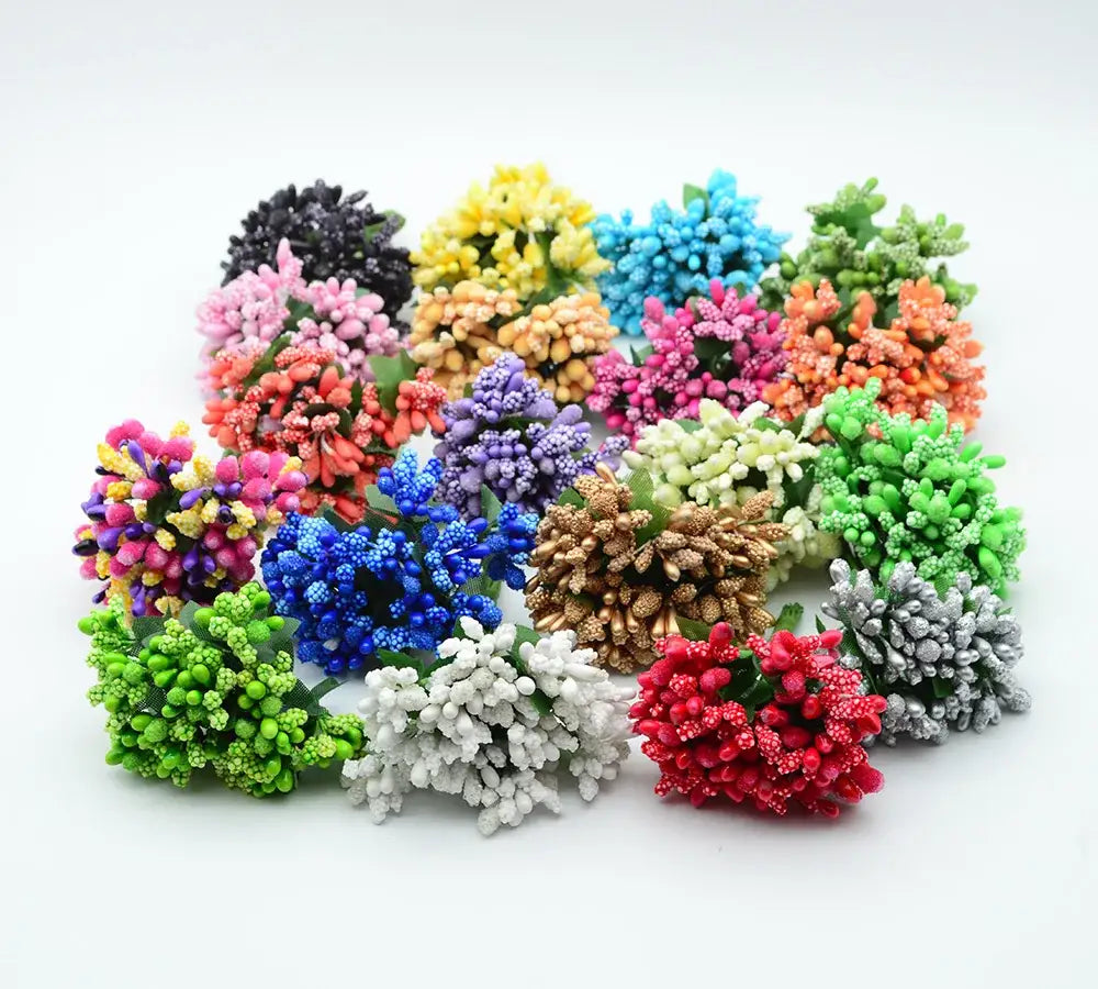 Vibrant assorted artificial stamen flowers for living room decor