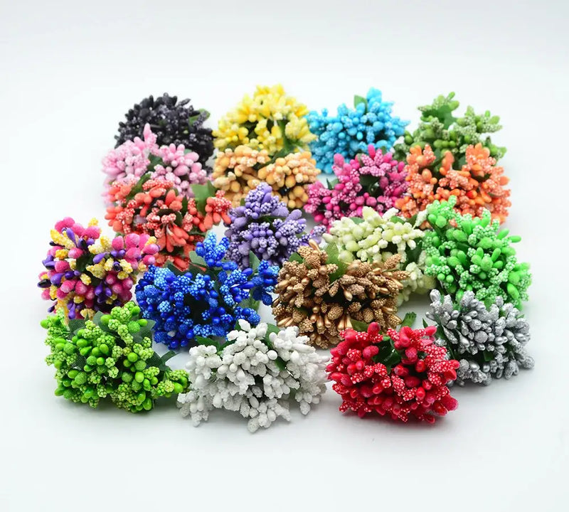 Vibrant assorted artificial stamen flowers for living room decor