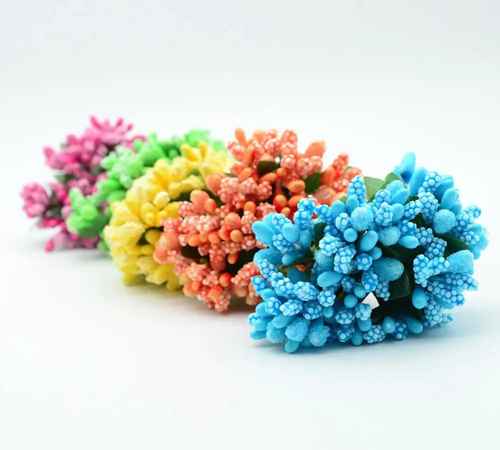 Vibrant assorted artificial stamen flowers for living room decor