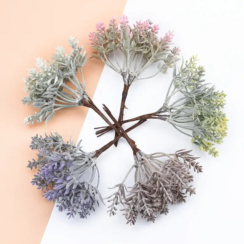 Pastel artificial water grass vase plants for living room decor
