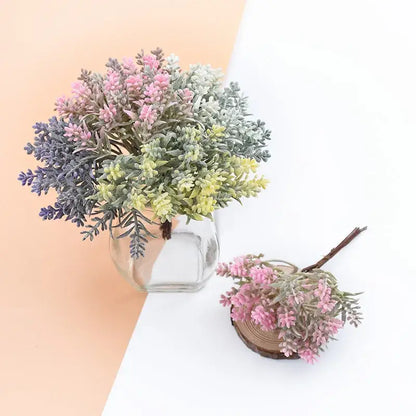 Pastel artificial water grass vase plants for living room decor