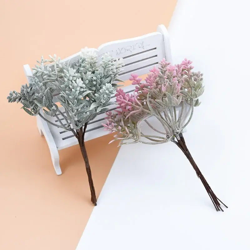 Pastel artificial water grass vase plants for living room decor