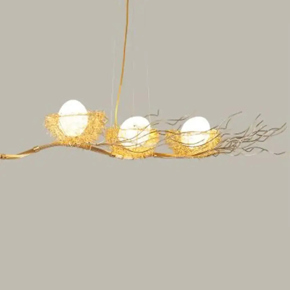 Art deco gold branch bird nest kitchen island pendant 110v-120v