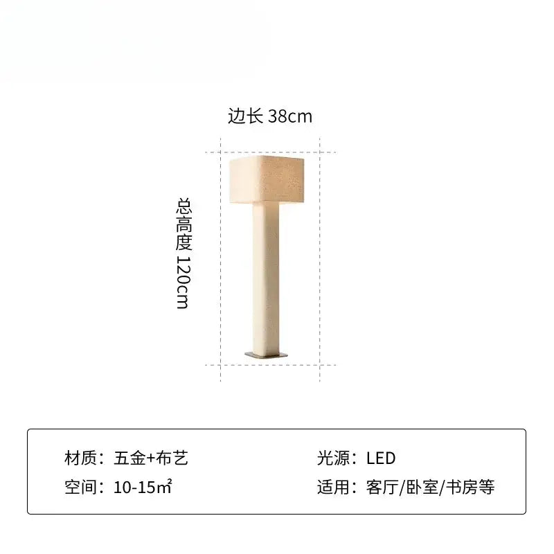 Wabi sabi white artistic floor lamp for living room minimalist light