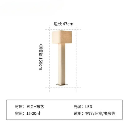 Wabi sabi white artistic floor lamp for living room minimalist light