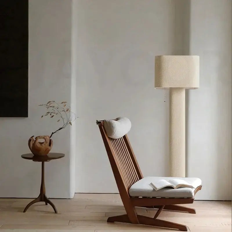 Wabi sabi white artistic floor lamp for living room minimalist light