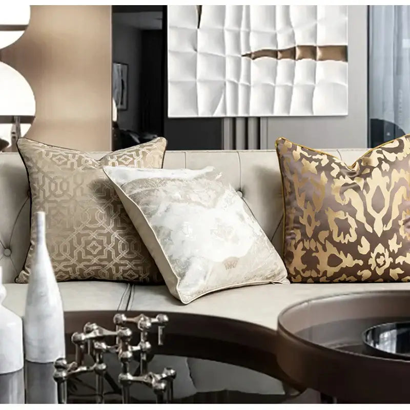 Asian landscape painting gray pillow cover living room decor