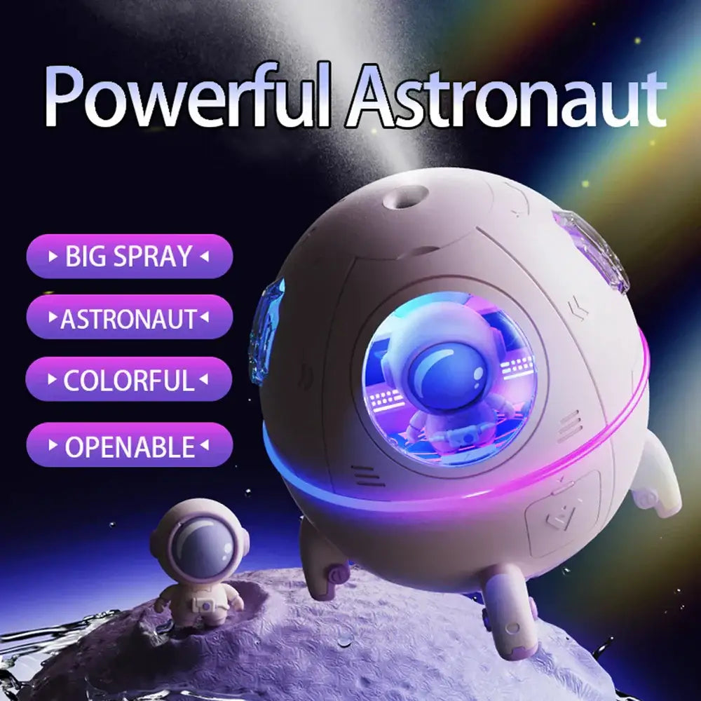 White astronaut air humidifier night light bedroom aroma diffuser