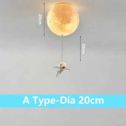 Astronaut bubble chandelier moonlight pendant light for bedroom