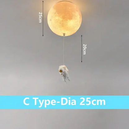 Astronaut bubble chandelier moonlight pendant light for bedroom