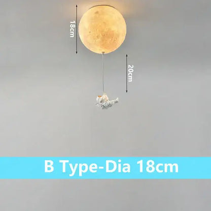 Astronaut bubble chandelier moonlight pendant light for bedroom