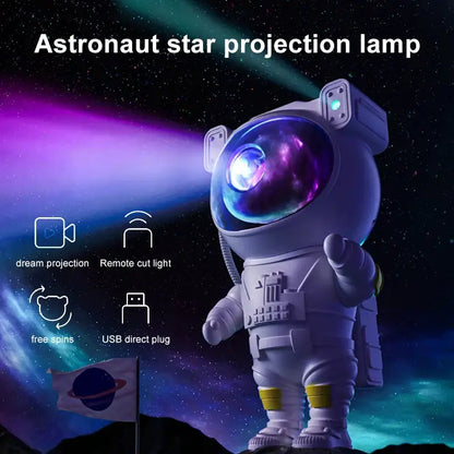 White astronaut galaxy night light projector bedroom star lamp