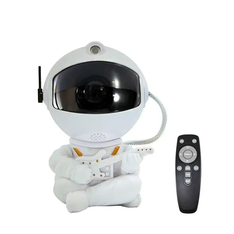 White and yellow astronaut galaxy starry sky night light bedroom projector