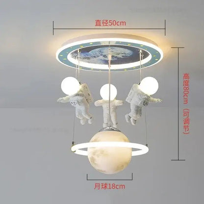Astronaut led ceiling light white planet lamp for children room