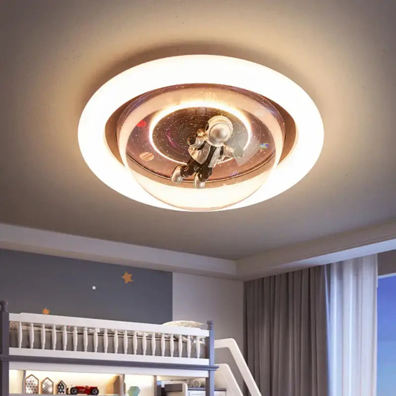 Astronaut led ceiling light pink & purple galaxy bedroom decor