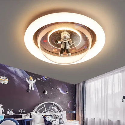 Astronaut led ceiling light pink & purple galaxy bedroom decor