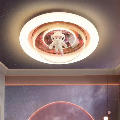 Astronaut led ceiling light pink & purple galaxy bedroom decor