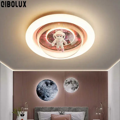 Astronaut led ceiling light pink & purple galaxy bedroom decor