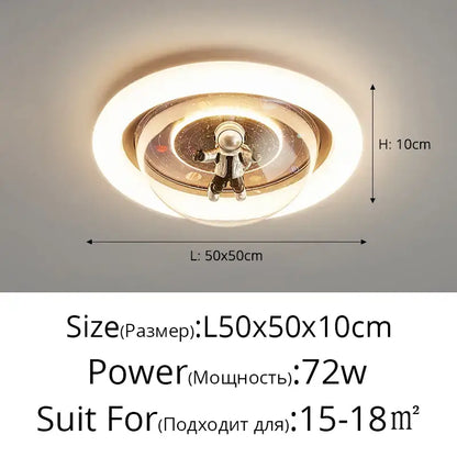 Astronaut led ceiling light pink & purple galaxy bedroom decor