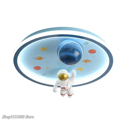 Astronaut space theme led ceiling lights for kids bedroom