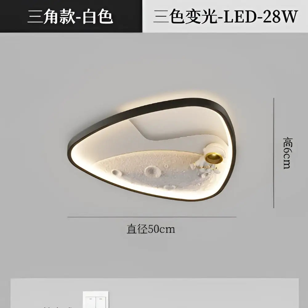 Modern astronaut moon acrylic ceiling lamp bedroom light