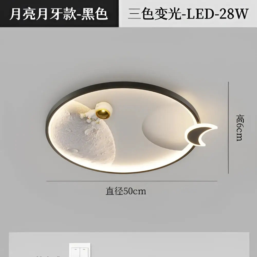Modern astronaut moon acrylic ceiling lamp bedroom light