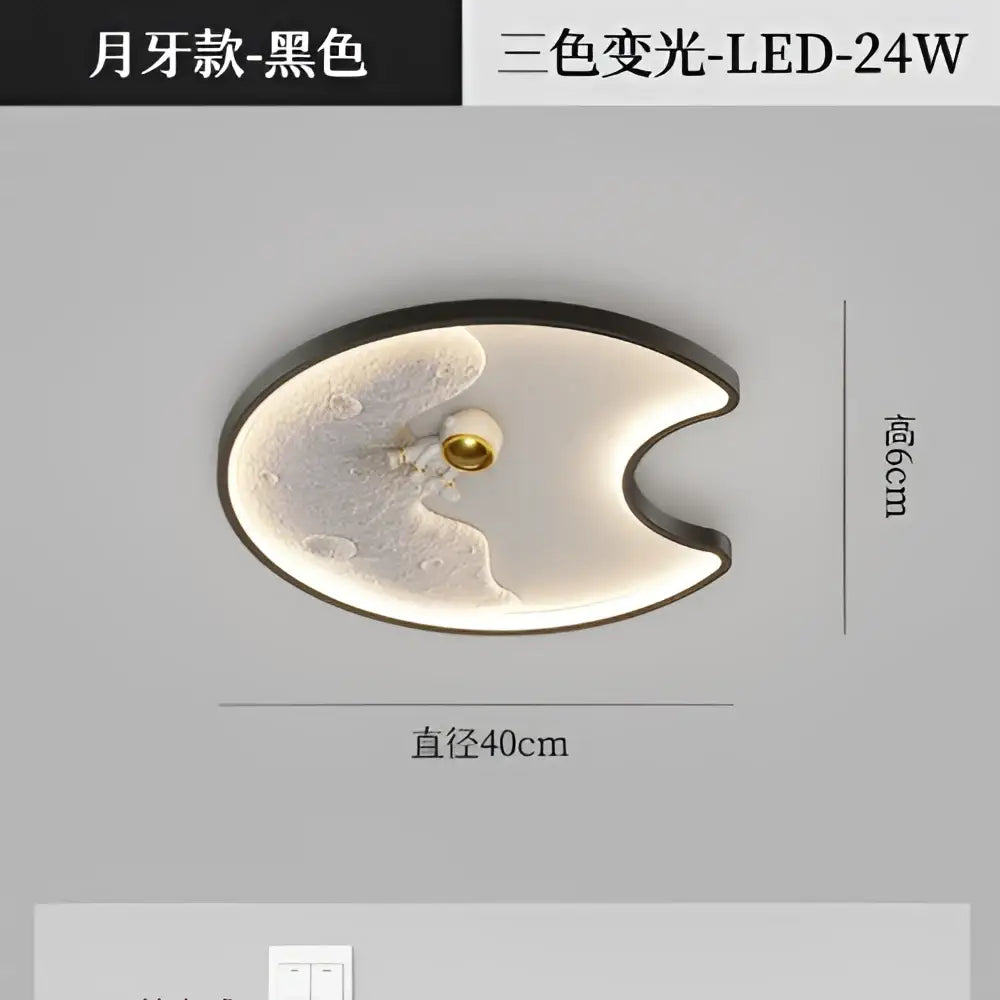 Modern astronaut moon acrylic ceiling lamp bedroom light