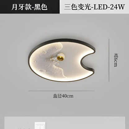 Modern astronaut moon acrylic ceiling lamp bedroom light