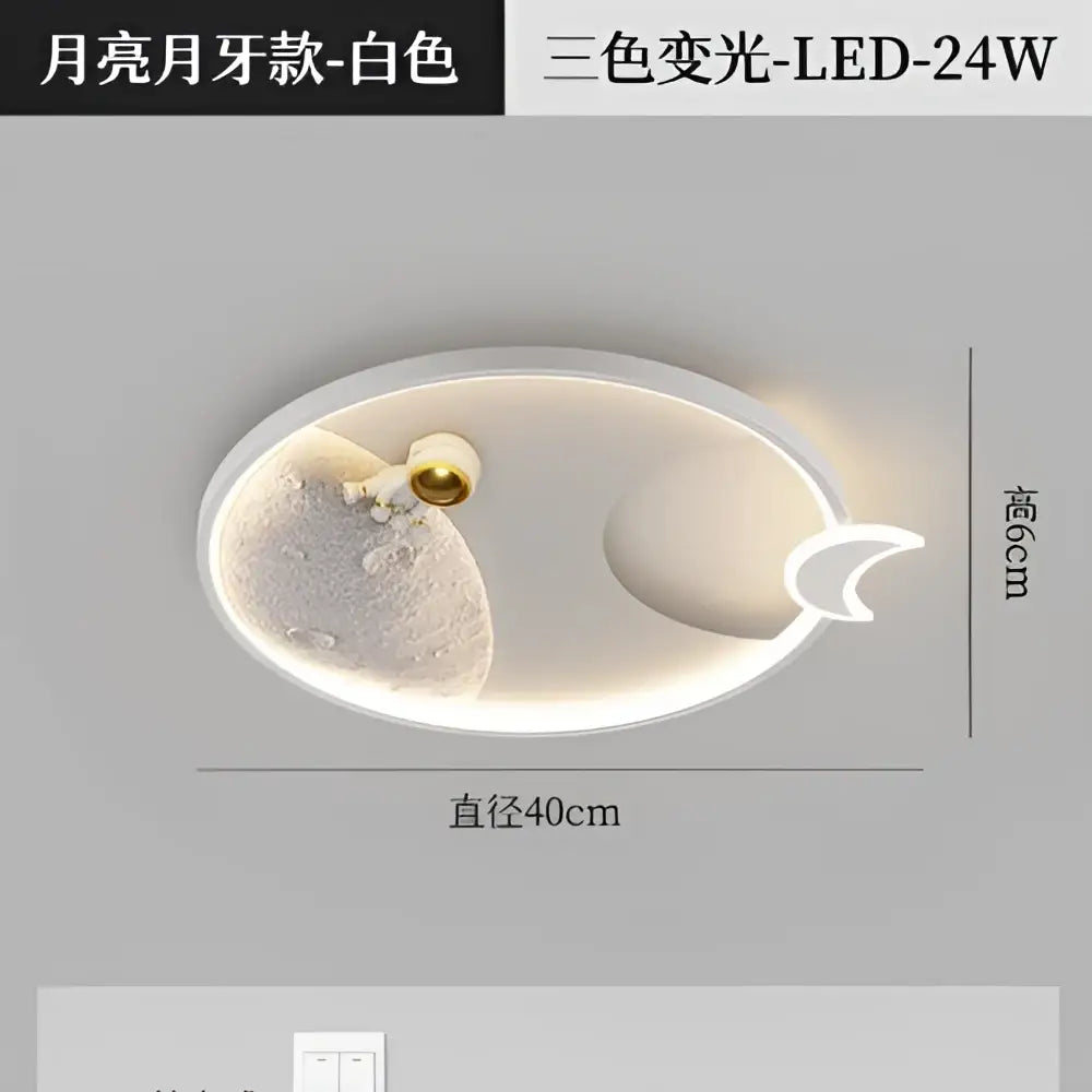 Modern astronaut moon acrylic ceiling lamp bedroom light