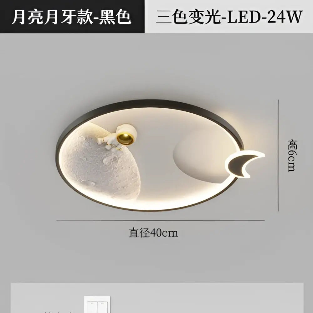 Modern astronaut moon acrylic ceiling lamp bedroom light