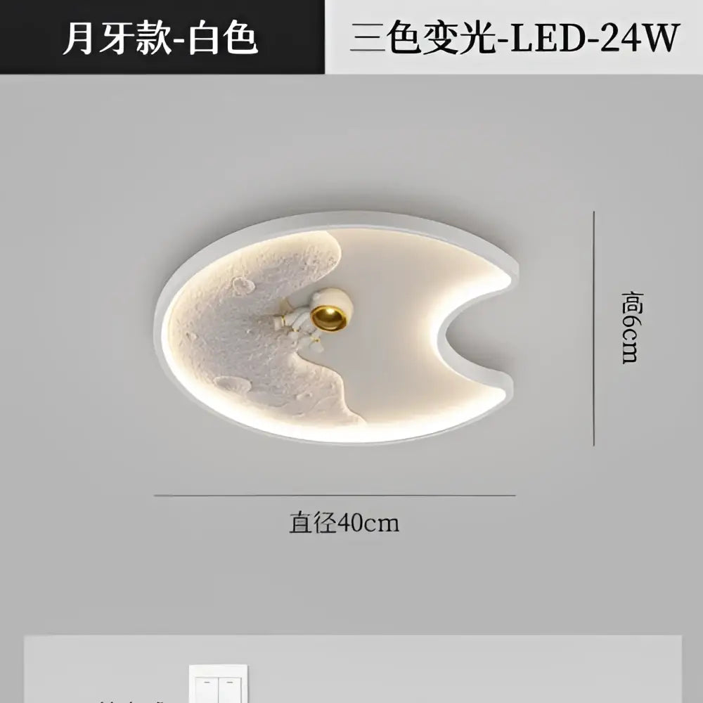 Modern astronaut moon acrylic ceiling lamp bedroom light