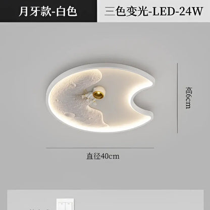 Modern astronaut moon acrylic ceiling lamp bedroom light
