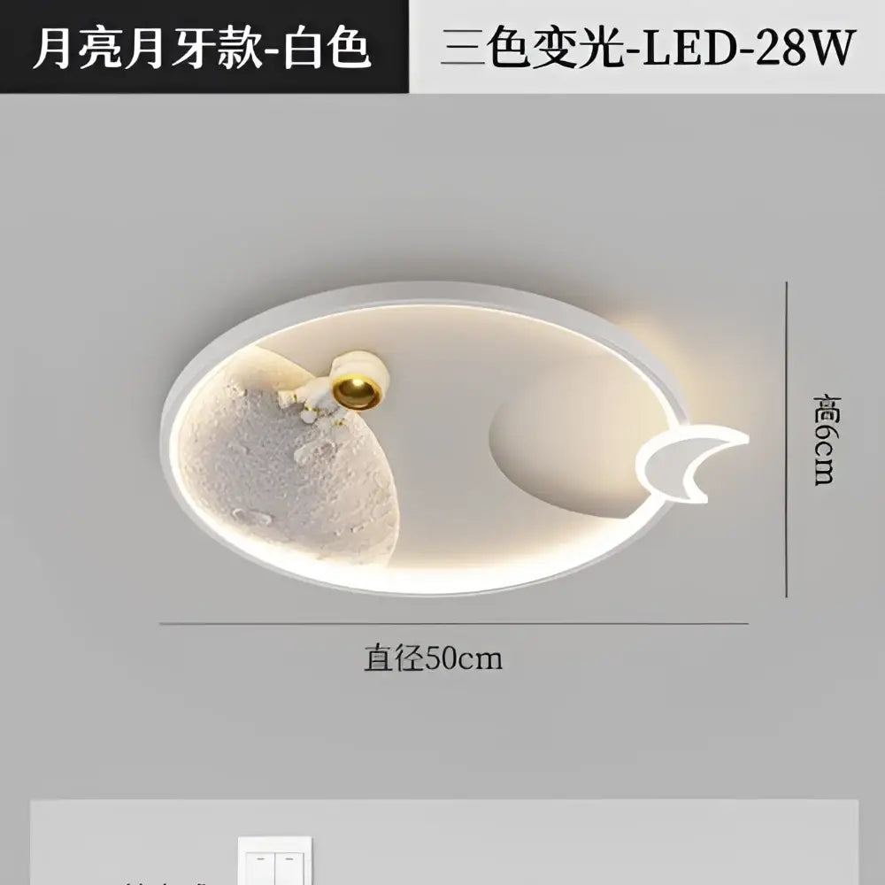 Modern astronaut moon acrylic ceiling lamp bedroom light