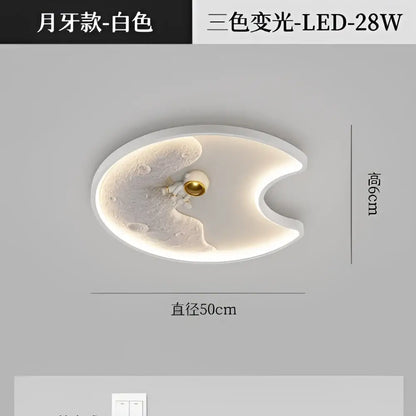 Modern astronaut moon acrylic ceiling lamp bedroom light