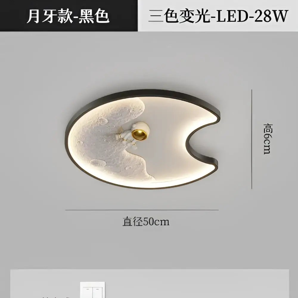 Modern astronaut moon acrylic ceiling lamp bedroom light
