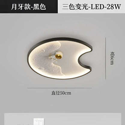 Modern astronaut moon acrylic ceiling lamp bedroom light
