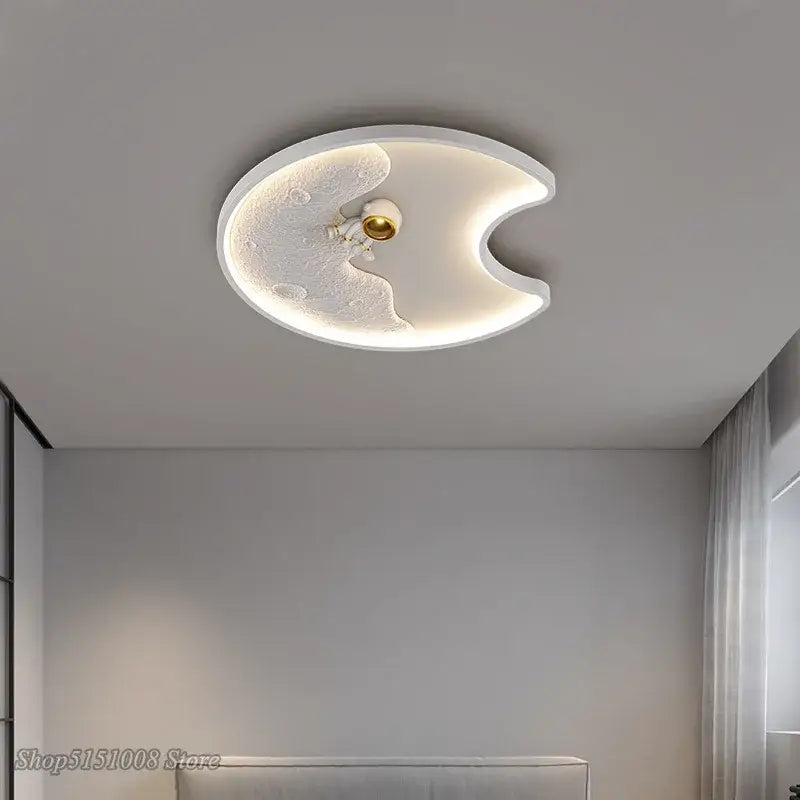 Modern astronaut moon acrylic ceiling lamp bedroom light