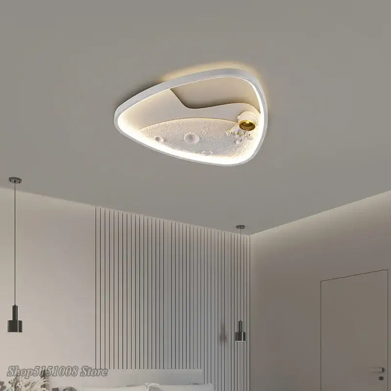 Modern astronaut moon acrylic ceiling lamp bedroom light