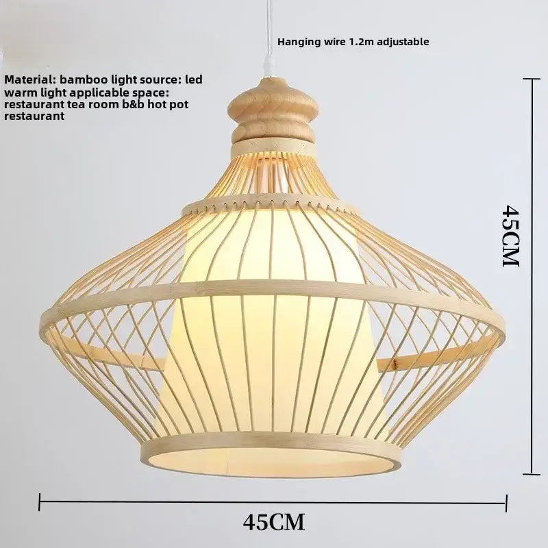 bamboo ceiling chandelier woven pendant light for garden