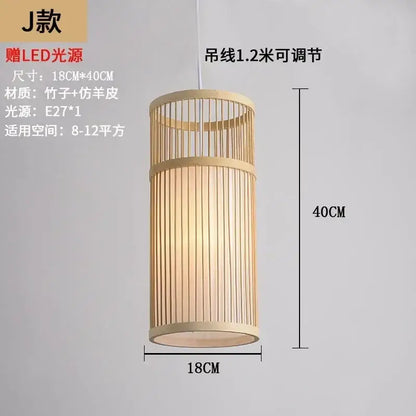 bamboo ceiling chandelier woven pendant light for garden