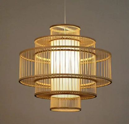 bamboo ceiling chandelier woven pendant light for garden