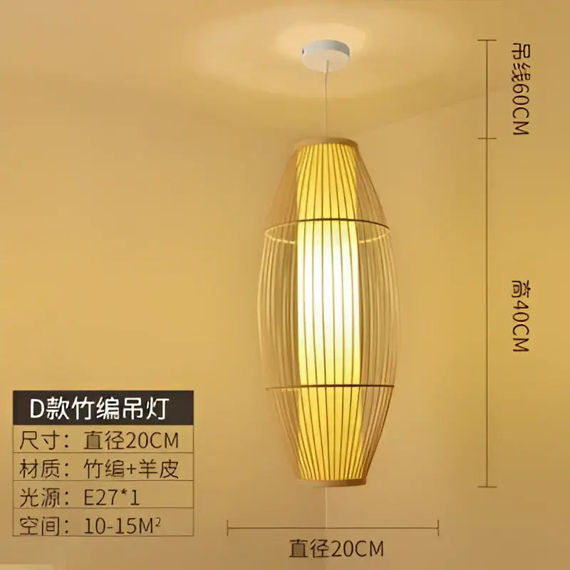 bamboo ceiling chandelier woven pendant light for garden