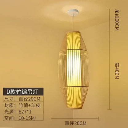 bamboo ceiling chandelier woven pendant light for garden