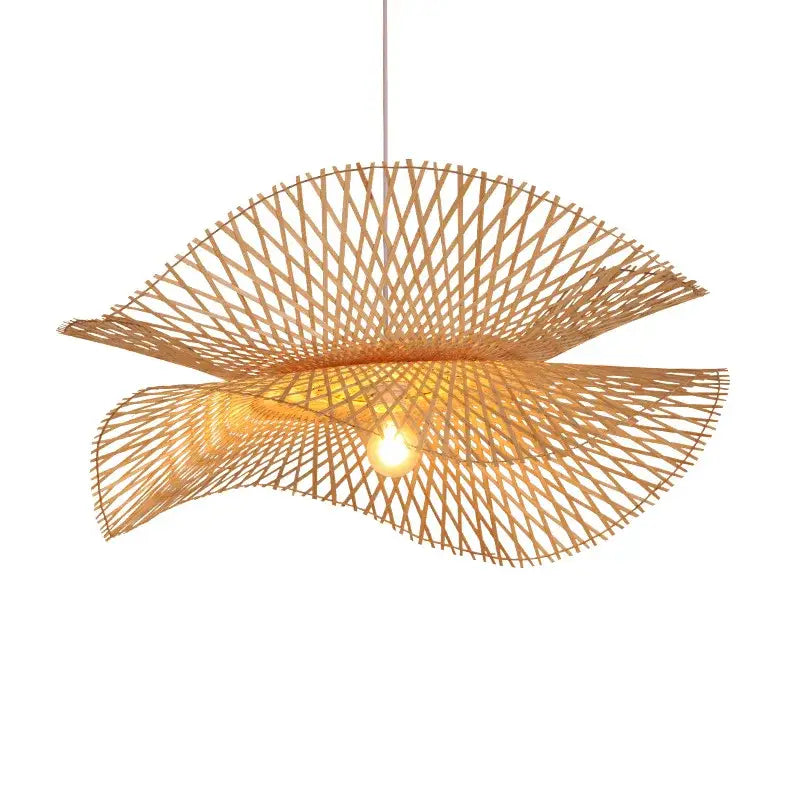 bamboo chandelier fan design woven kitchen pendant light