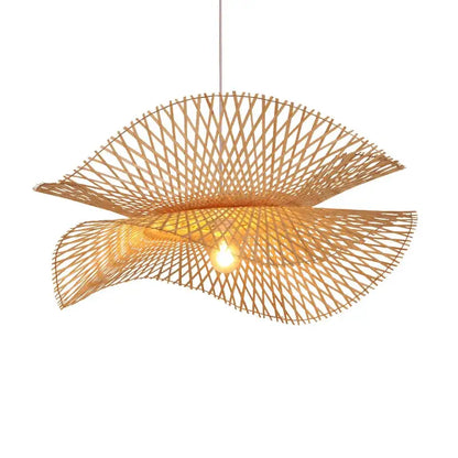 bamboo chandelier fan design woven kitchen pendant light