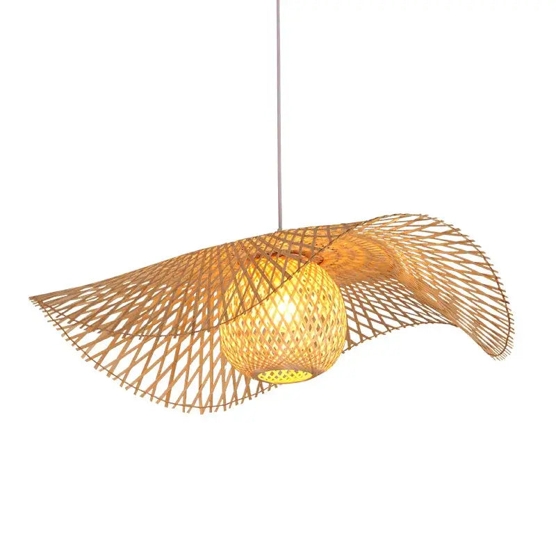 bamboo chandelier fan design woven kitchen pendant light