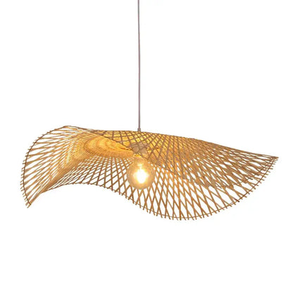 bamboo chandelier fan design woven kitchen pendant light