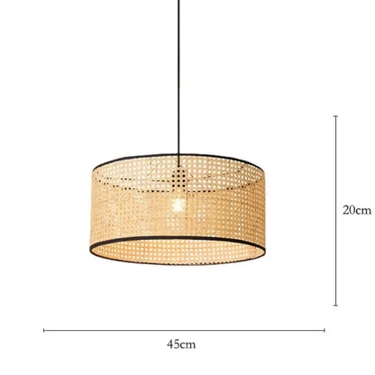 bamboo core rattan chandelier kitchen pendant light