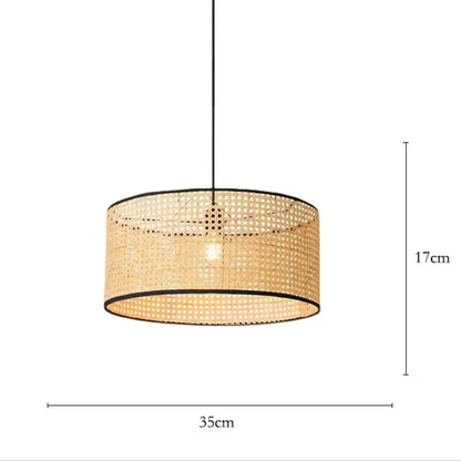 bamboo core rattan chandelier kitchen pendant light
